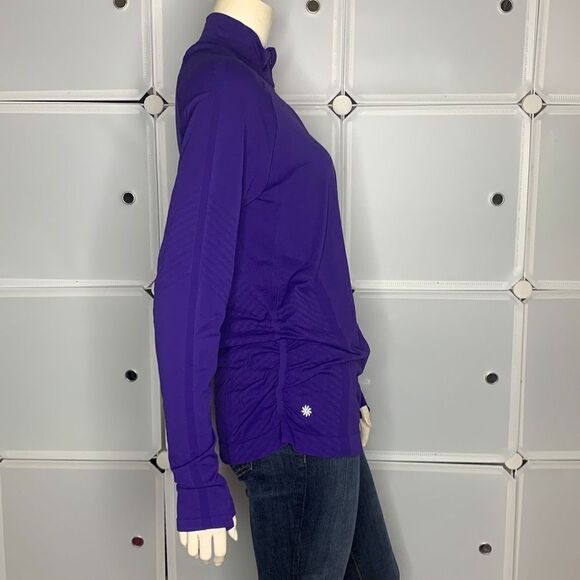 Athleta Purple 1/4 Zip Running Pullover Shirt Size Large - Picture 3 of 11